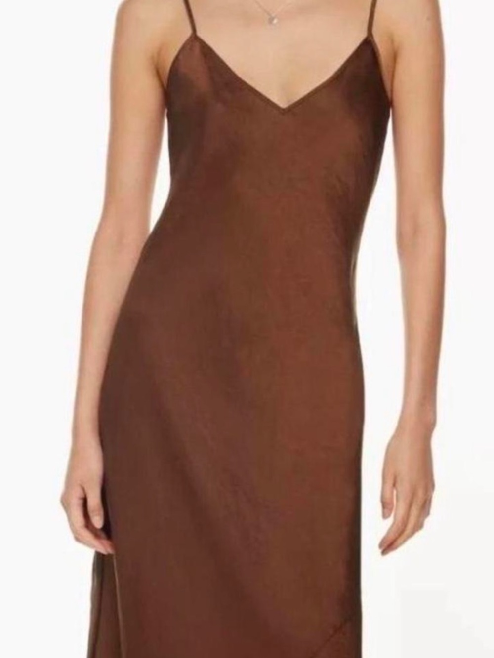 Wilfred Brown Slip Dress